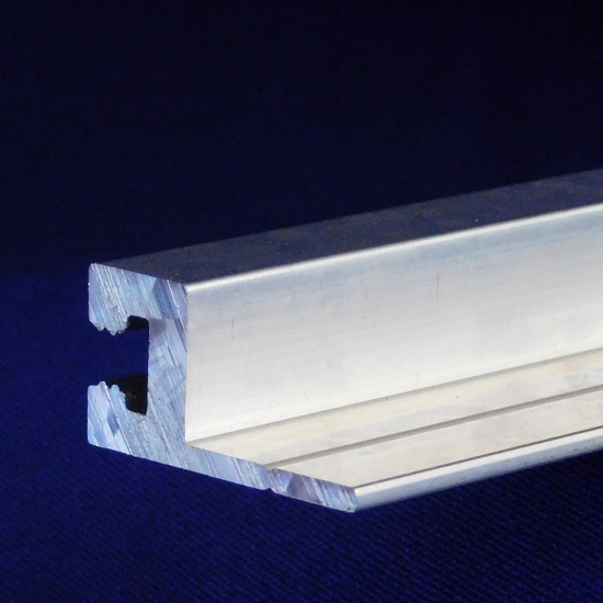 An unfinished aluminum extrusion