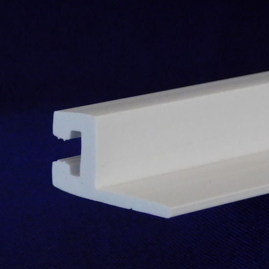 An unfinished PVC extrusion